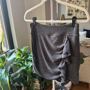 Elegant Gray Ruffle Skirt